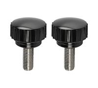 Heyiarbeit Filettatura maschio zigrinata a mano M6 x 25 mm x 15 mm testa manopola di bloccaggio manopole di bloccaggio maniglia pollice macchina bulloni a vite su bachelite 3 pezzi