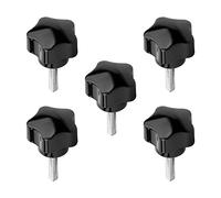 Heyiarbeit - Manopola testa filettata maschio M6 x 32 x 25 mm, manico per pollice per viti a vite in bachelite, 5 pezzi