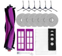 Heykewi Kit di accessori di ricambio per Eureka J15 Pro Ultra robot spazzatrice, 1 Spazzola principale, 6 Spazzole laterali, 6 Panni mop, 4 Sacchetti per la Polvere, 2 Filtri,1 Spazzola per la Pulizia