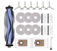 Heykewi Set di accessori per LEFANT M3 Ultra/M3/M3 Max/M3 Gen2 robot aspirapolvere, 1 spazzola principale, 6 spazzole laterali, 4 filtri Hepa, 2 sacchetti base, 6 salviette, 1 spazzola per la pulizia