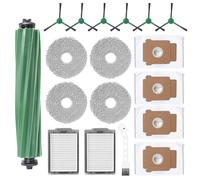 Heykewi Set di pezzi di ricambio compatibile con iRobot Roomba Plus 405 & Roomba Plus 505 Combo Robot Aspirapolvere | 1 spazzola principale + 2 filtri + 4 panni + 6 spazzole laterali + 4 sacchetti per