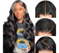Heylisa Parrucca ondulata del corpo da 30 pollici 13x6 parrucche frontali in pizzo per capelli umani per le donne, 100% capelli umani vergini, pre-pizzicati, senza grovigli, perdita minima, elegante
