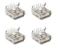 HeyNana Connettori USB A Femmina a 90 Gradi per PCB, 4 Pezzi, Montaggio Superficiale