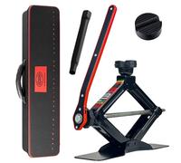 HEYNER Premium Multifit 347230 - Cric a forbice per auto, SUV, furgoni, kit di sollevamento completo con accessori, barra di estensione a cricchetto con cuscinetto in gomma intercambiabile (2