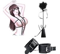 Heyokoy 2 pezzi di abbigliamento cosplay - Manette con piume - Regolabili per adattarsi alle donne