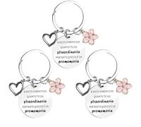 HEYOMI 3 Pezzi Portachiavi Personalizzato Regalo con Parole motivazionali, per Compleanno Regalo Migliore Amica, Ispirativo regalo portachiavi, Per Figlia Sorella Amici Mamma