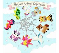 HEYOMI 36 Pezzi Portachiavi Animali Gadget Compleanno Bambini