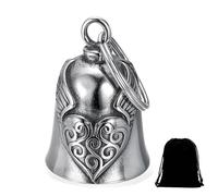 HEYOMI Campanella Moto Guardian Bell Originale, Campanellino Motociclisti, Portachiavi Moto Portafortuna, Angelo Custode Con Anello Appeso Per Auto Elettriche, Biciclette Ecc.