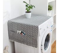 HEYOMI Coprilavatrice per Interno con Tasche Portaoggetti su Entrambi i Lati, Copri Lavatrice per Interno Protegge la lavatrice da Polvere, Raggi Solari e Graffi, 130×55 cm