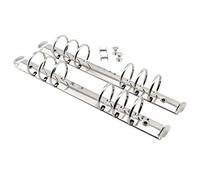 heyous 2 pz A5 Notebook 6 Fori Raccoglitore Ad Anelli Meccanismi Diametro 3 cm Colore Argento Metallo Clip Anello Raccoglitore FAI DA TE Riempimento Cartella di Archiviazione Accessori