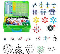 HEYOUTH Kit Modello Molecolare, Atom Link Modello Chimica Set,Atom Molecular Models Links 1049 pezzi con atomi, legami e orbite, per l’apprendimento della Chimica molecolare Organica inorganica