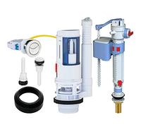 HEYOUTH Valvole di Scarico WC,Galleggiante Valvola Reversibile per WC Alimentazione,Valvola di Scarico Regolabile,universale ed economico costruttiva-ottone accoppiamento M12/17 (3/8") (WC diviso)