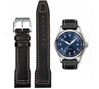 HEYOZURY Cinturini per orologi per IWC 20mm 21mm, Cinturino in Vera Pelle per Orologi IWC Cinturino di Ricambio in Pelle Morbida Premium Bracciale Originale per IWC Pilot Series