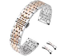 HEYOZURY Cinturini per Orologio Acciaio Inossidabile Cinturino in Metallo con Estremità Dritta e Curva 12mm 14mm 16mm 18mm 19mm 20mm 21mm 22mm Cinturino di Ricambio in Metallo per Uomini/Donne