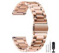 HEYOZURY Cinturini per Orologio in Metallo in Acciaio Inossidabile Chiusura a Sgancio Rapido 16mm 18mm 20mm 22mm 24mm Cinturino di Ricambio Spazzolato per Orologi e Smartwatch da Donna