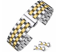 HEYOZURY Cinturini per Orologio in Metallo in Acciaio Inossidabile per Orologi con Estremità Dritta e Curva 18mm 19mm 20mm 21mm 22mm 24mm Cinturini di Ricambio in Braccialetti per Uomini Donne