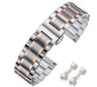 HEYOZURY Cinturini per Orologio in Metallo in Acciaio Inossidabile per Orologi con Estremità Dritta e Curva 16mm 18mm 19mm 20mm 22mm 24mm Cinturini di Ricambio in Braccialetti per Uomini Donne