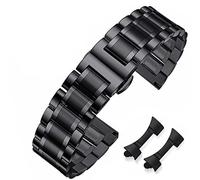 HEYOZURY Cinturini per Orologio in Metallo in Acciaio Inossidabile per Orologi con Estremità Dritta e Curva 16mm 18mm 19mm 20mm 22mm 24mm Cinturini di Ricambio in Braccialetti per Uomini Donne