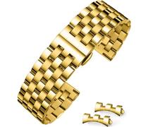 HEYOZURY Cinturini per Orologio in Metallo in Acciaio Inossidabile per Orologi con Estremità Dritta e Curva 18mm 19mm 20mm 21mm 22mm 24mm Cinturini di Ricambio in Braccialetti per Uomini Donne