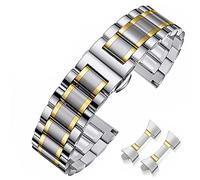 HEYOZURY Cinturini per Orologio in Metallo in Acciaio Inossidabile per Orologi con Estremità Dritta e Curva 16mm 18mm 19mm 20mm 22mm 24mm Cinturini di Ricambio in Braccialetti per Uomini Donne