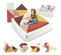 Heypappy Divano Bambini,Divano Gioco Modulare per Bambini con Puzzle Tangram, Mobili per Costruire Fortini - Per Cameretta e Camera da Letto di Ragazzi, Ragazze e Adolescenti