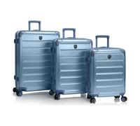 Heys Alumix 4 ruote Set di valigie 3 pezzi con piega di espansione blu