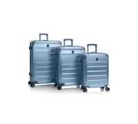 Heys Alumix 4 ruote Set di valigie 3 pezzi con piega di espansione blu