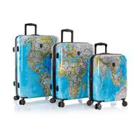 Heys Black Camo 4 ruote Set di valigie 3 pezzi con piega di espansione blu