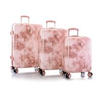 Heys Black Camo 4 ruote Set di valigie 3 pezzi con piega di espansione rosa