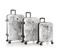 Heys Black Camo 4 ruote Set di valigie 3 pezzi con piega di espansione grigio