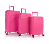 Heys HiLite 4 ruote Set di valigie 3 pezzi con piega di espansione rosa
