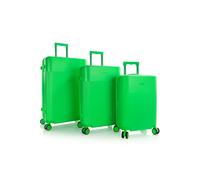 Heys HiLite 4 ruote Set di valigie 3 pezzi con piega di espansione verde