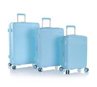 Heys Pastel 4 ruote Set di valigie 3 pezzi con piega di espansione blu