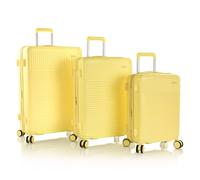 Heys Pastel 4 ruote Set di valigie 3 pezzi con piega di espansione giallo