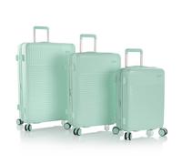 Heys Pastel 4 ruote Set di valigie 3 pezzi con piega di espansione verde
