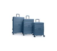 Heys ReNew 4 ruote Set di valigie 3 pezzi espandibile blu