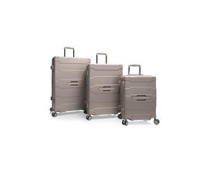 Heys ReNew 4 ruote Set di valigie 3 pezzi espandibile marrone