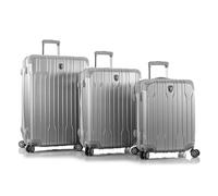 Heys Xtrak 4 ruote Set di valigie 3 pezzi con piega di espansione color argento