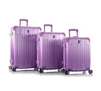 Heys Xtrak 4 ruote Set di valigie 3 pezzi con piega di espansione viola