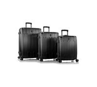 Heys Xtrak 4 ruote Set di valigie 3 pezzi con piega di espansione nero