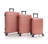 Heys Zen 4 ruote Set di valigie 3 pezzi con piega di espansione arancia