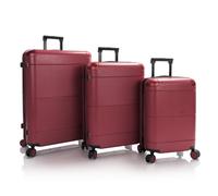 Heys Zen 4 ruote Set di valigie 3 pezzi con piega di espansione rosso