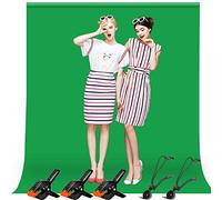 Heysliy Kit fondale verde Chromakey 35 x 20 piedi Schermo