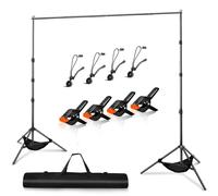 Heysliy Supporto per sfondo fotografico, 3 x 2 m, regolabile, con borsa per il trasporto