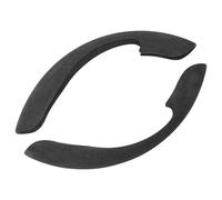 HEYSOF Pelle Scamosciata, Coprivolante per Auto 2 Pezzi, Copertura Protettiva Segmentata Traspirante Antiscivolo, Accessori Decorazione, per Alfa Romeo Giulia Stelvio 159 147 156,bla-ck2