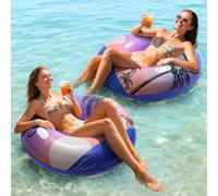 HeySplash Anello da Nuoto per Adulti, 2 Pezzi 42'' Grande Galleggiante per Piscina, Galleggiante Gonfiabile Giocattoli d'Acqua per Spiaggia, Decorazioni per Feste Estive, Tramonto Viola