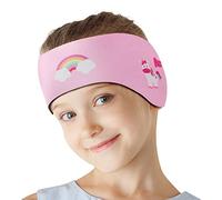 HeySplash Fascia Elastica da Nuoto per Orecchi, Fascia Regolabile Paraorecchie Impermeabile, Tappi per Orecchie per Nuoto, Fascia Sportiva in Neoprene per Bambini per Surf Sci Nautico, M - Rosa