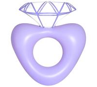 HeySplash Galleggianti per Piscina, Anello Gonfiabile di Diamante, Grande Anello Galleggiante per l'Addio al Nubilato, Tubo da Nuoto di Cuore per Spiaggia, Decorazione Matrimonio Zattera Adulti, Viola