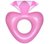 HeySplash Galleggianti per Piscina, Anello Gonfiabile di Diamante, Grande Anello Galleggiante per l'Addio al Nubilato, Tubo da Nuoto di Cuore per Spiaggia, Decorazione Matrimonio Zattera Adulti, Rosa