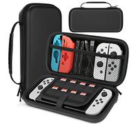 HEYSTOP Custodia Compatibile con Nintendo Switch/Switch OLED Custodia con più Spazio per 8 Cartucce, Custodia Portatile Compatibile con Nintendo Switch/Switch OLED Console & Accessori (Nero)